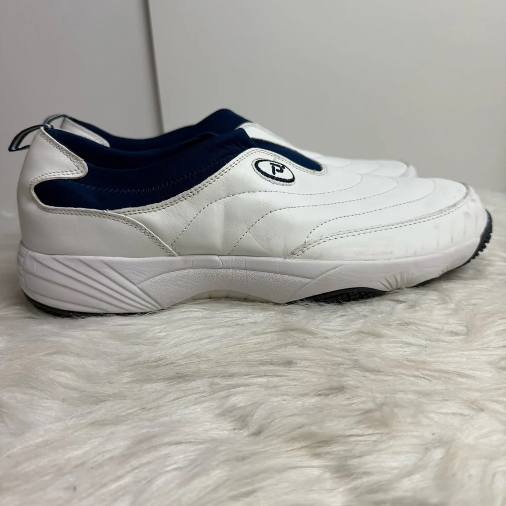 Navy Blue Leather‎ Upper Shoes